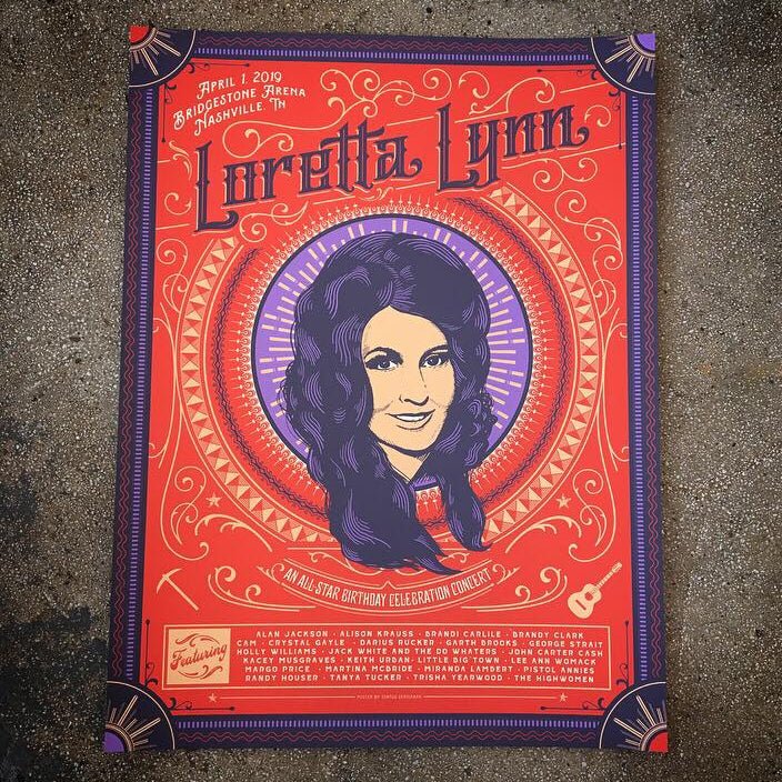 Loretta Lynn Birthday Celebration poster by Justin Helton