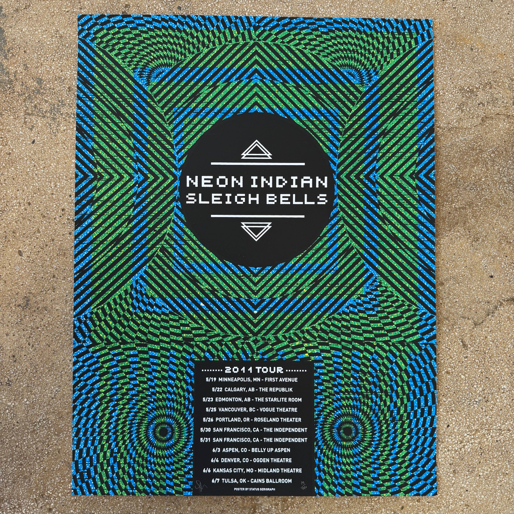 Neon Indian/Sleigh Bells poster by Justin Helton
