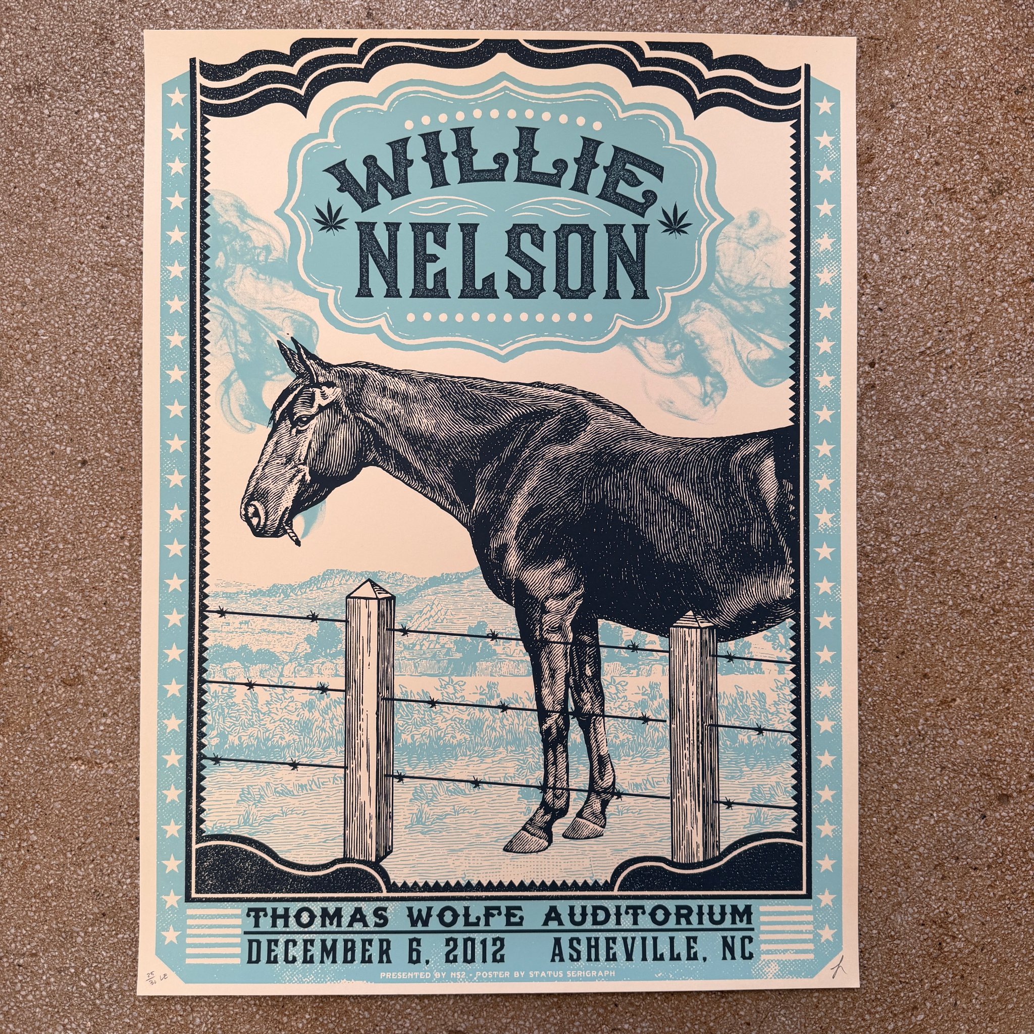 Willie Nelson poster by Justin Helton