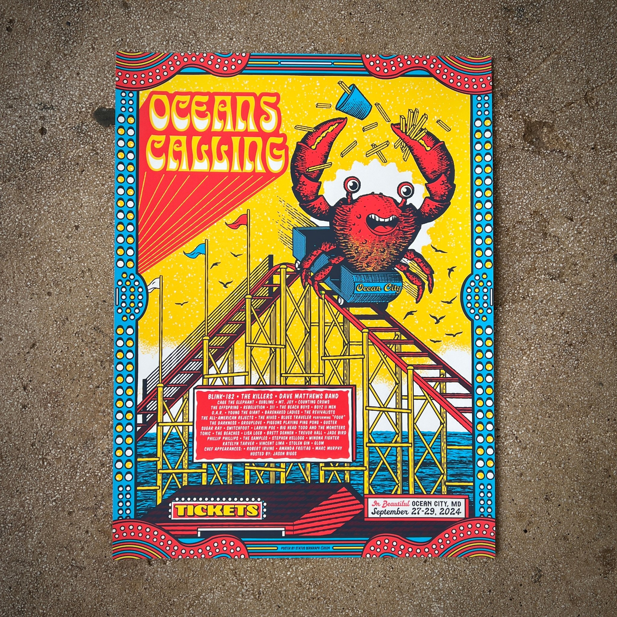 Oceans Calling poster by Status Serigraph