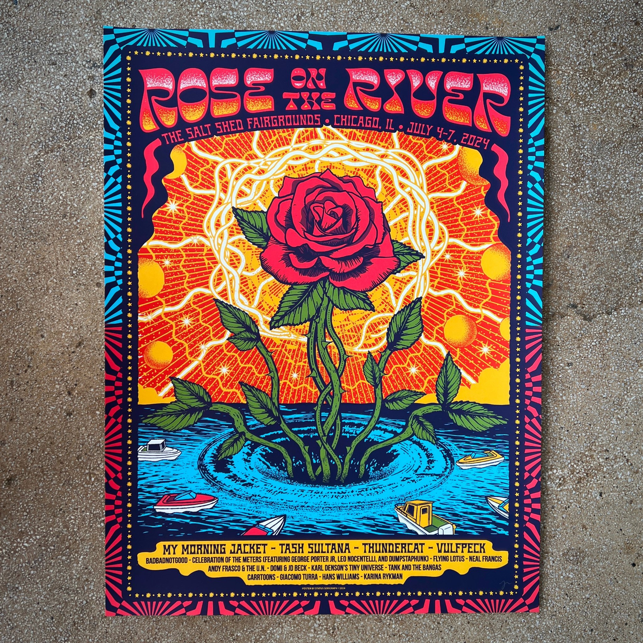 Rose on the River poster by Status Serigraph