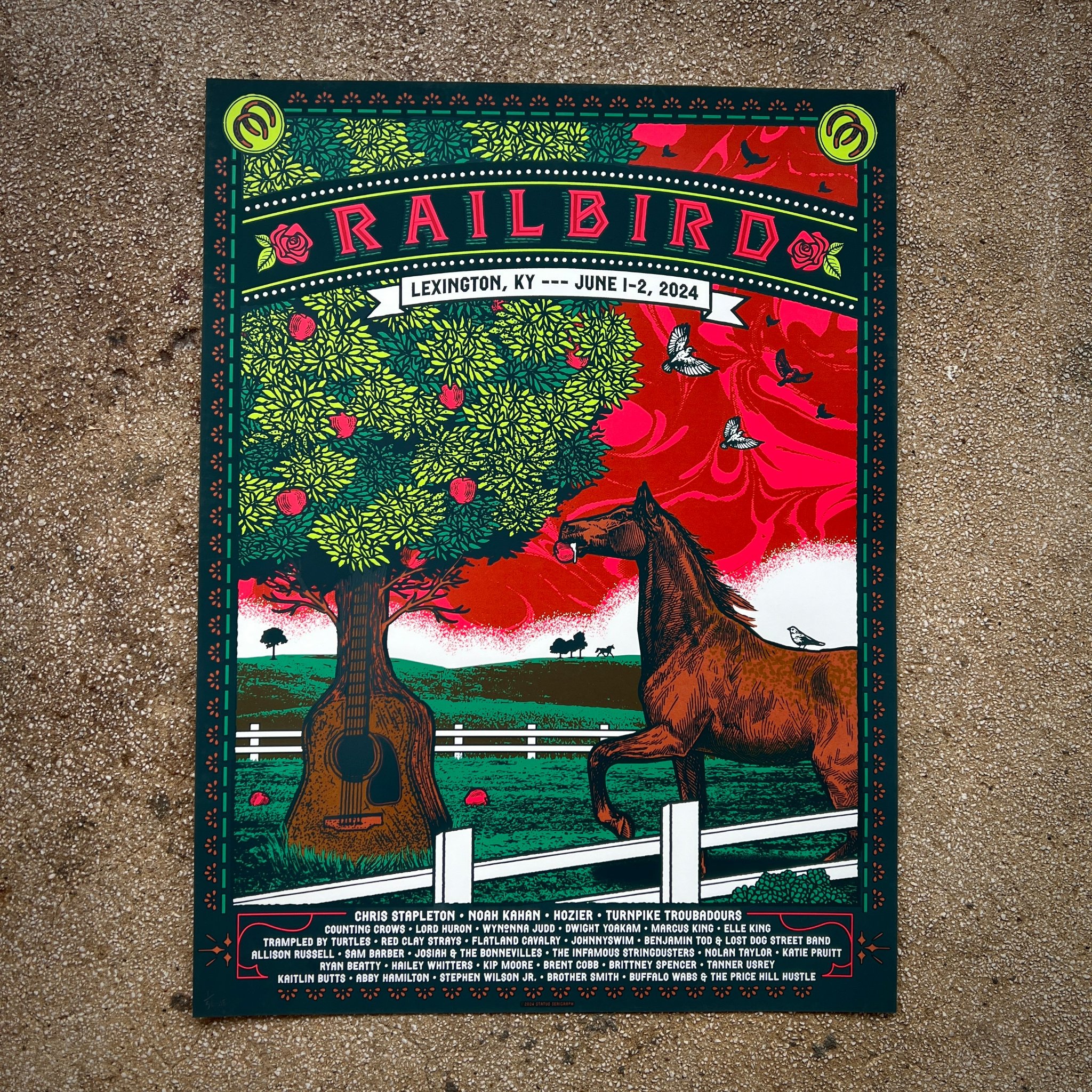 Railbird poster by Status Serigraph