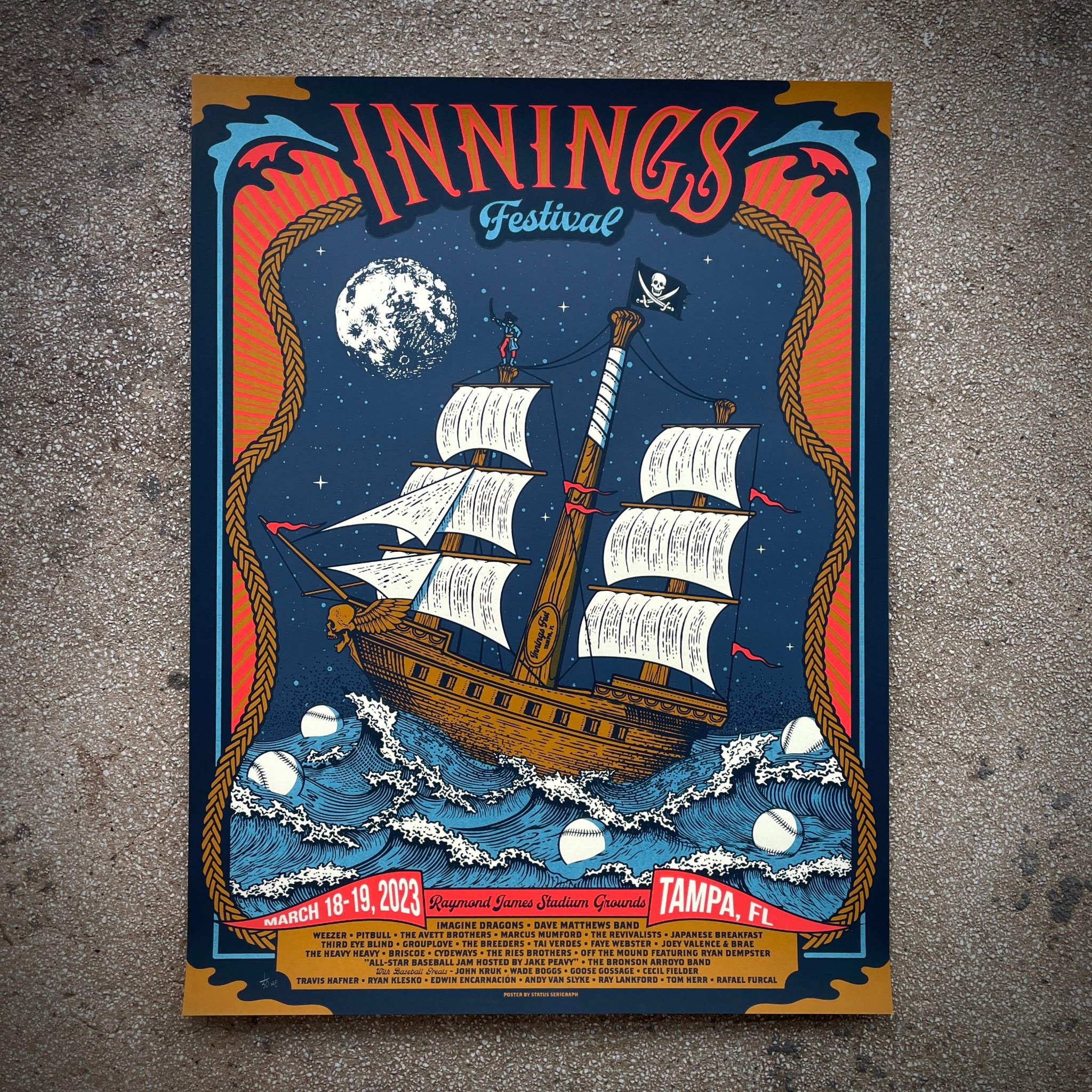 Innings Festival poster by Status Serigraph