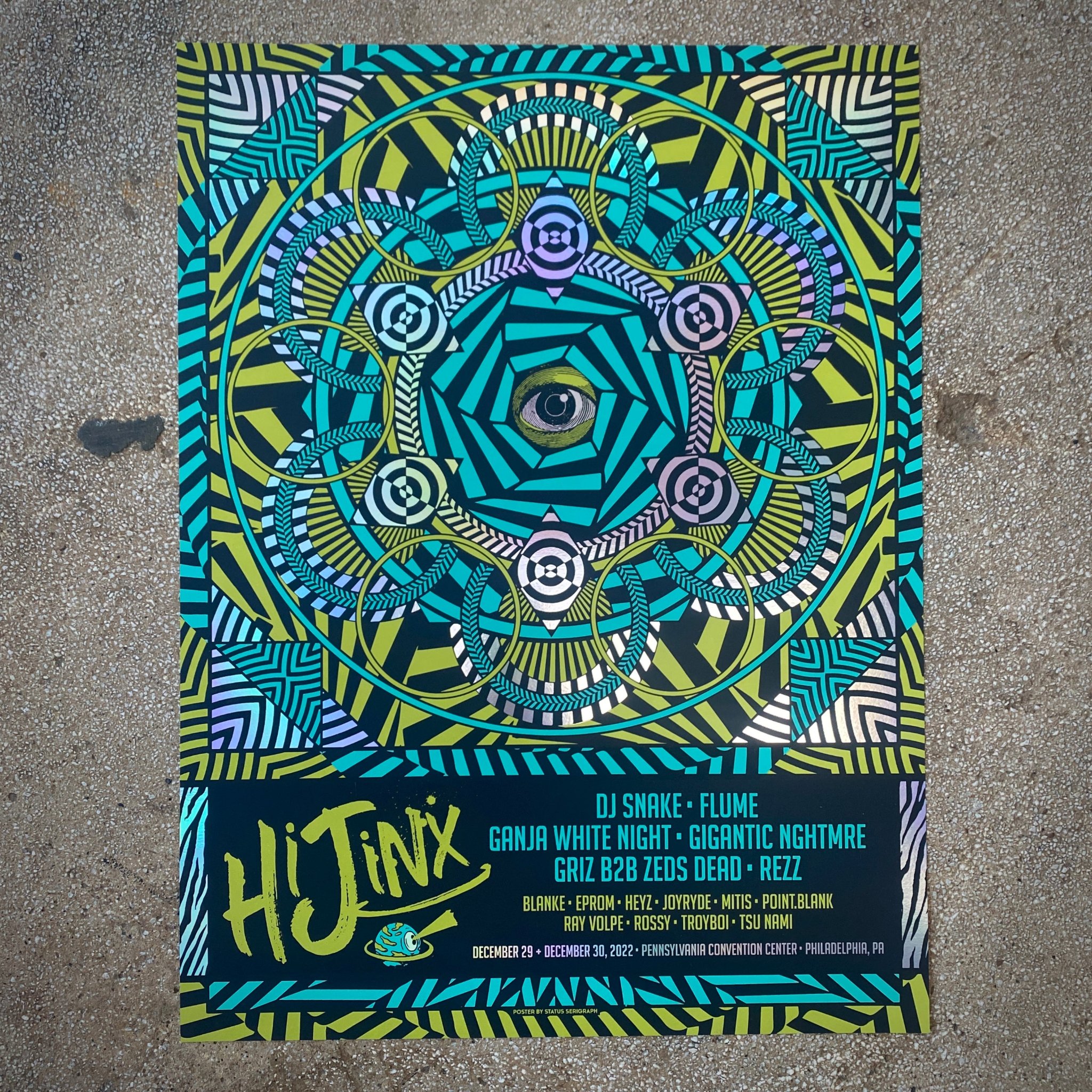 Hijinx Festival poster by Status Serigraph