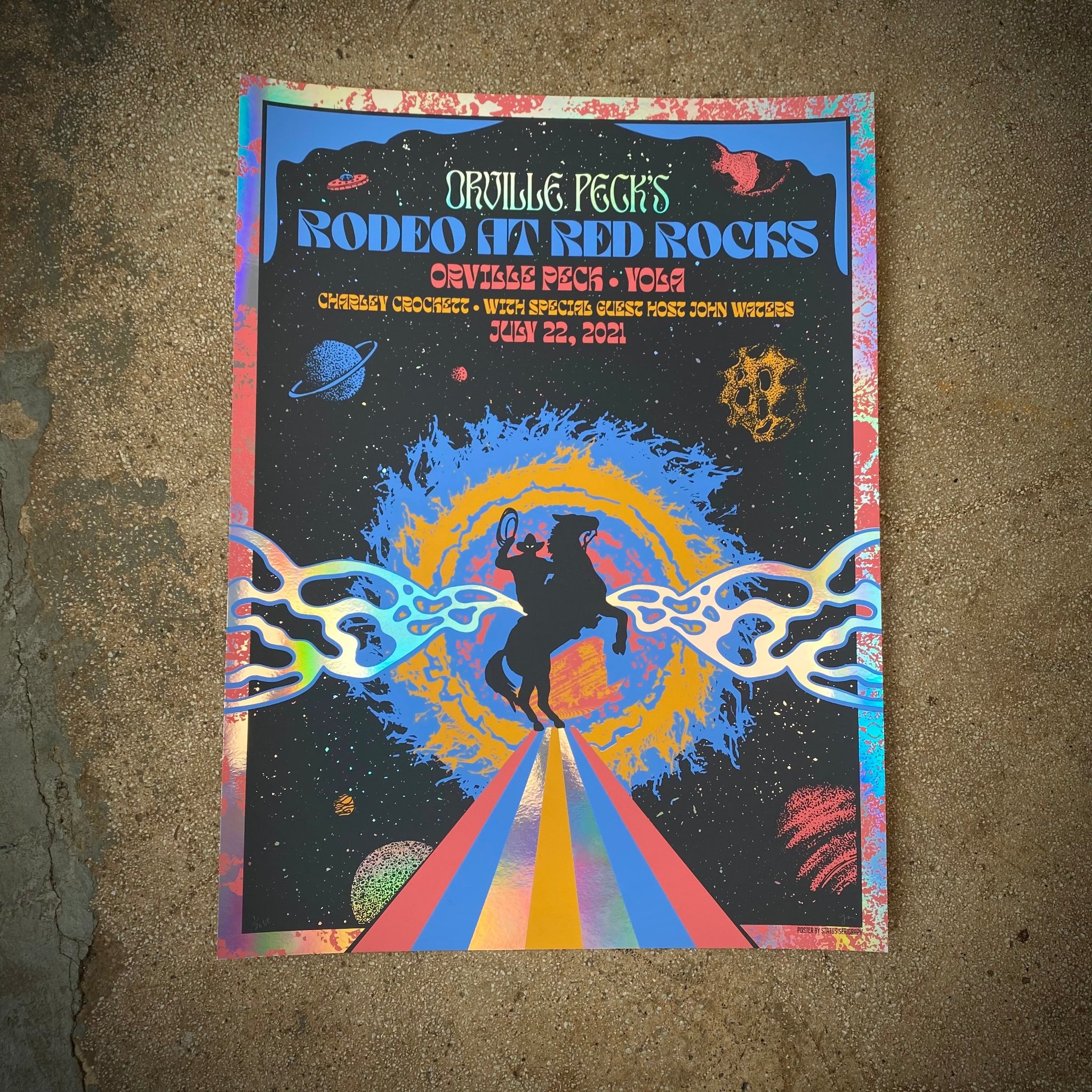 Orville Peck's Rodeo at Red Rocks ONLY 2 LEFT!!!! poster by Status Serigraph
