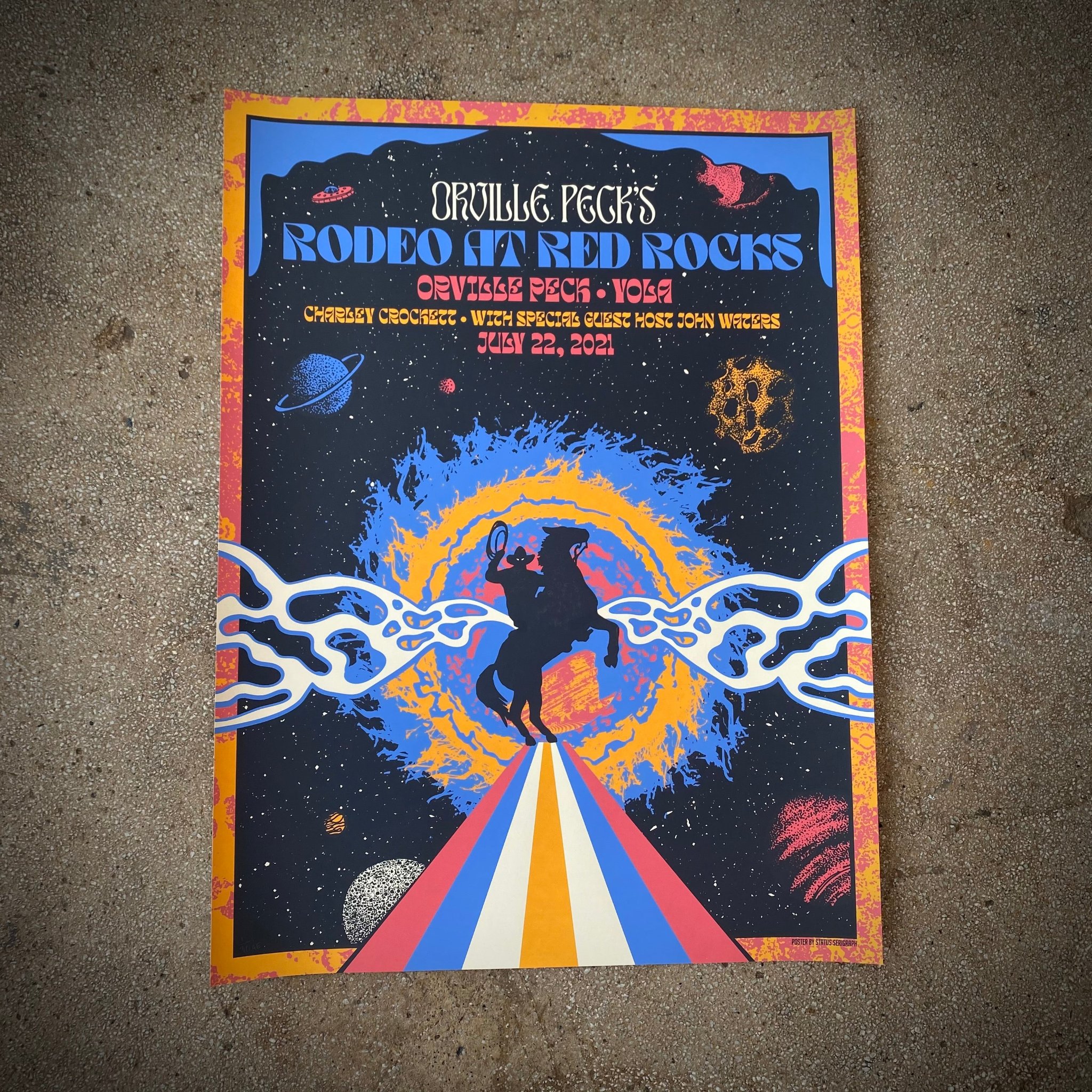 Orville Peck's Rodeo at Red Rocks poster by Status Serigraph