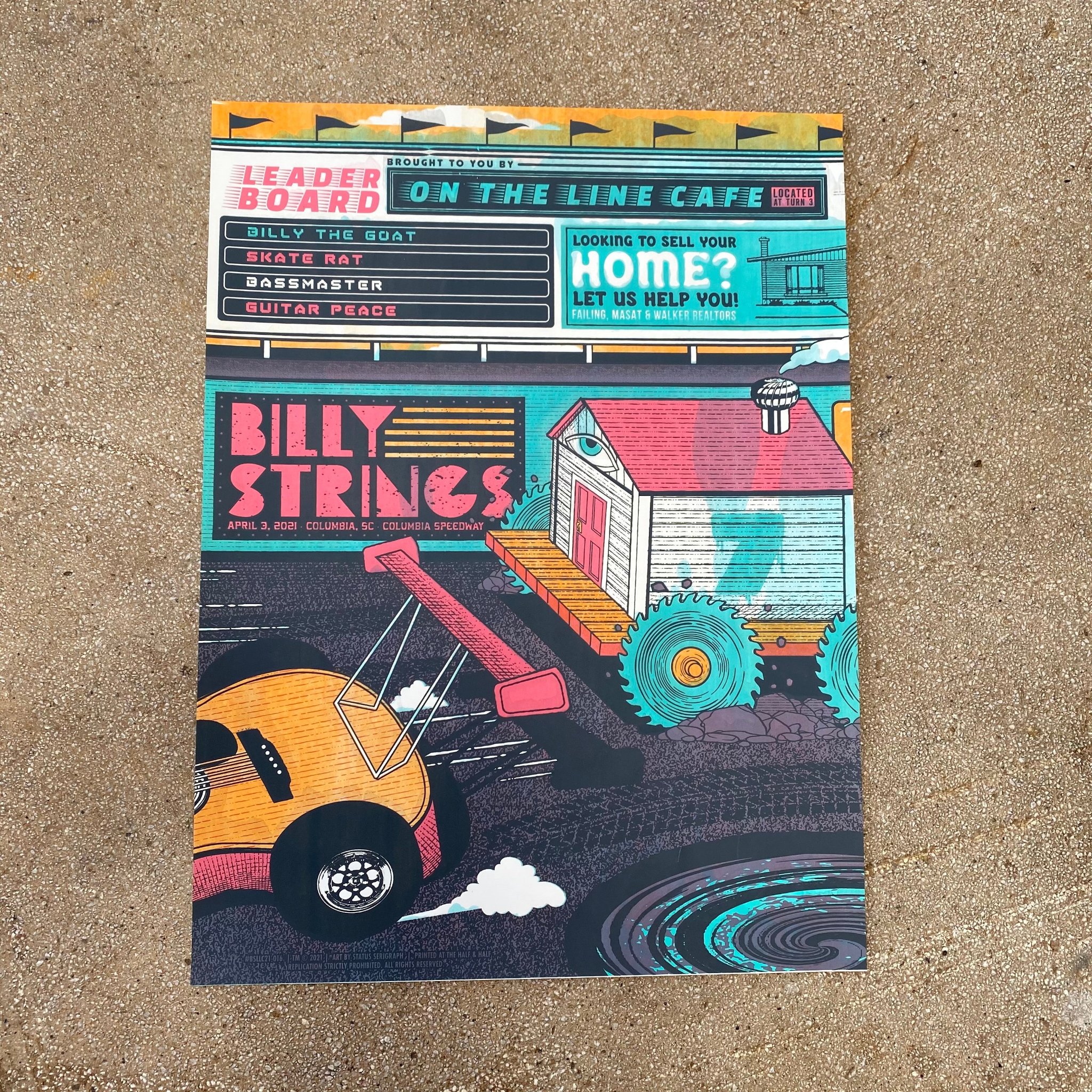 Billy Strings poster by Status Serigraph