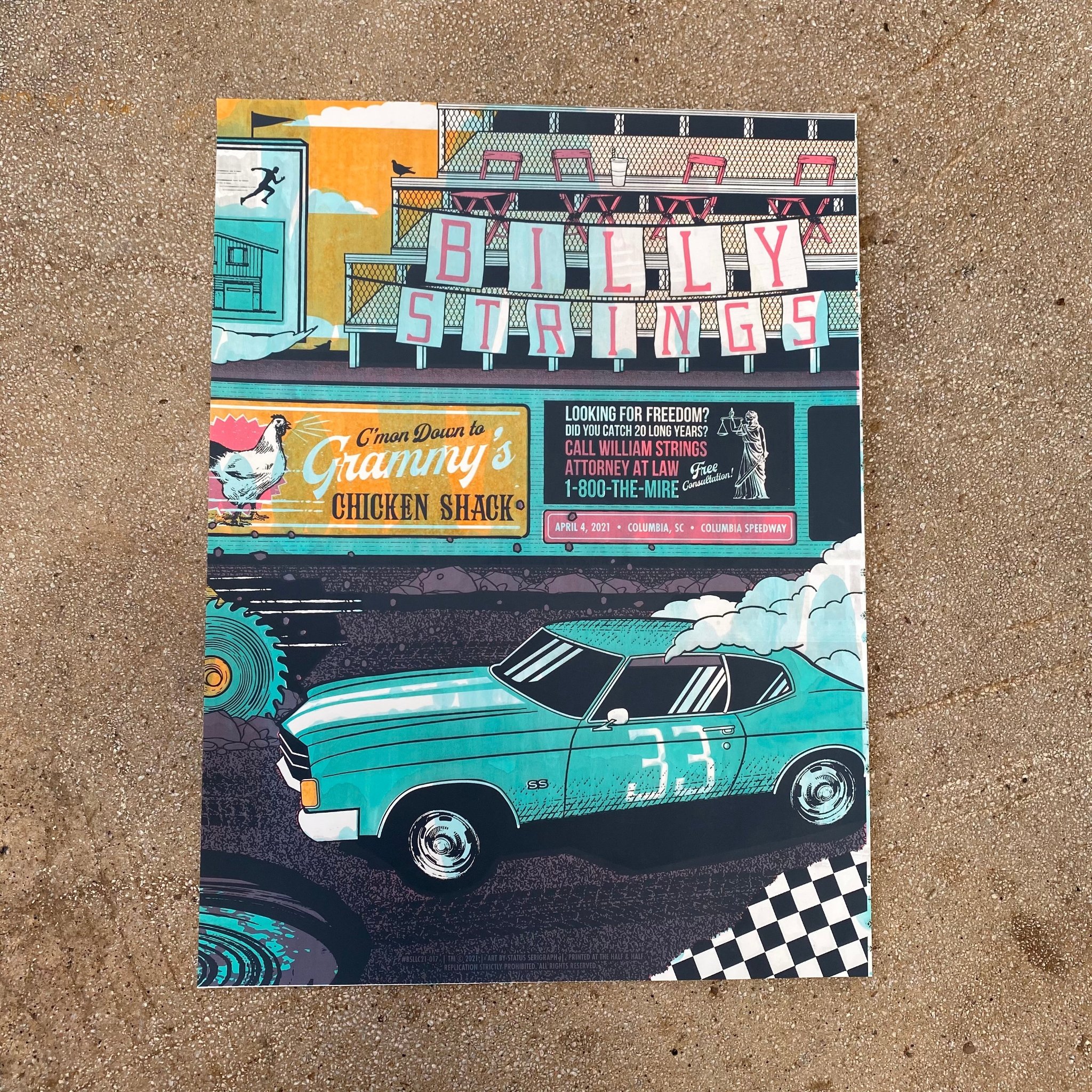 Billy Strings poster by Status Serigraph
