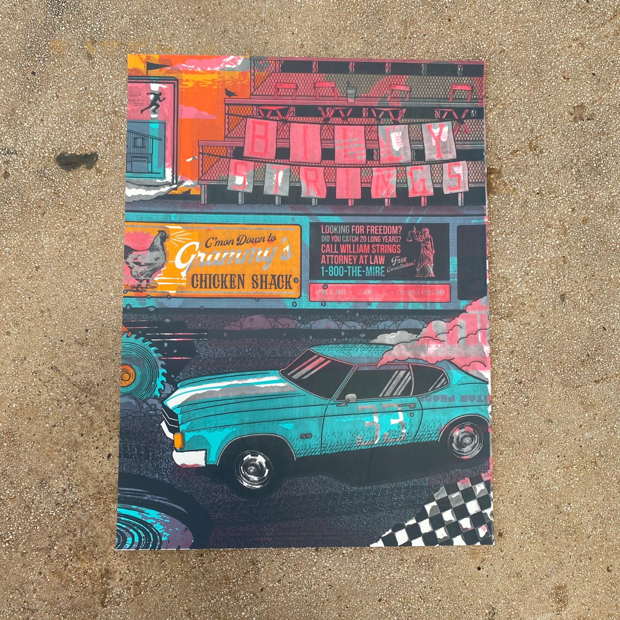 Billy Strings poster by Status Serigraph