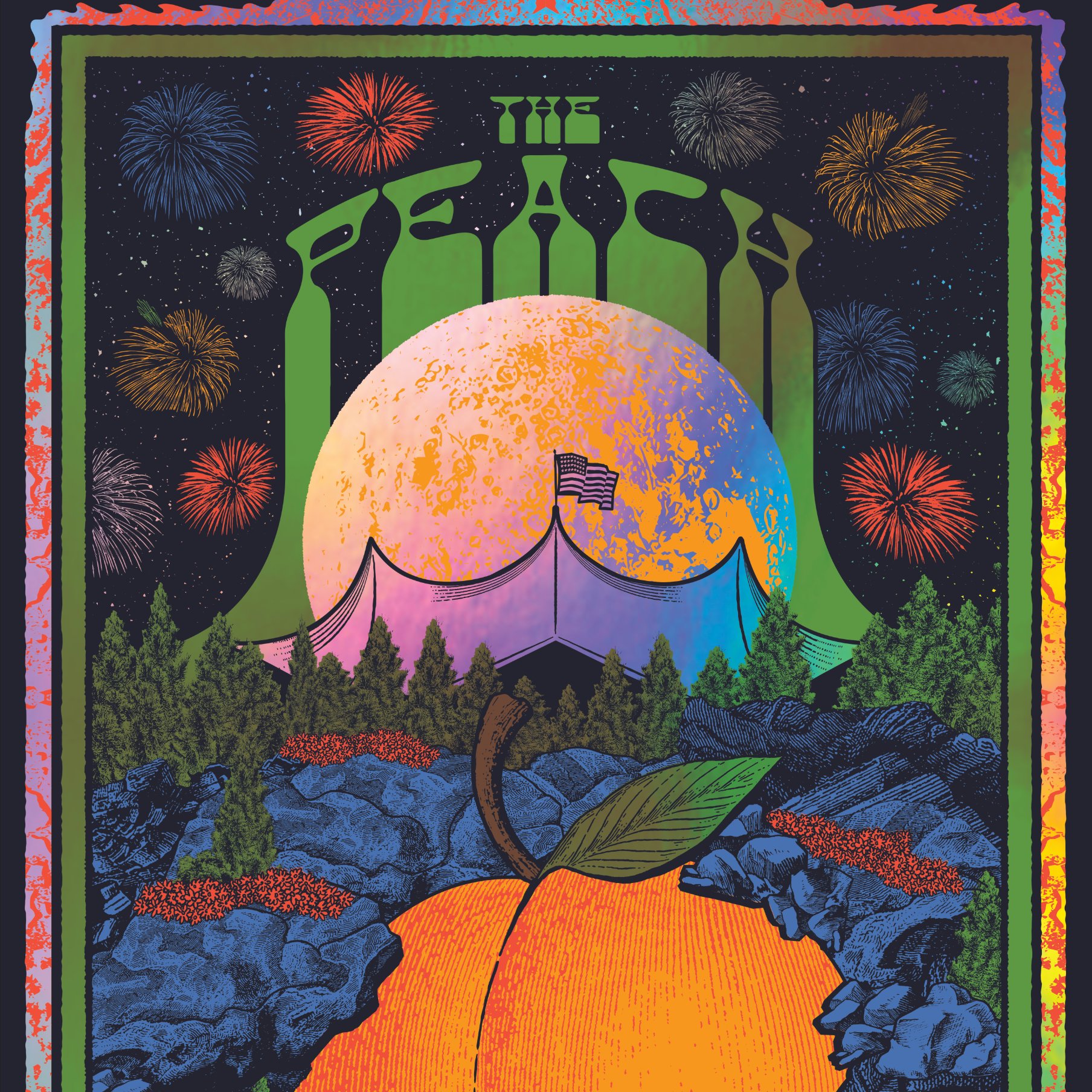 The Peach Festival poster by Status Serigraph