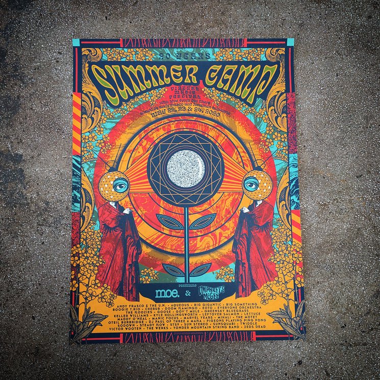 Summer Camp Virtual Music Festival poster by Status Serigraph