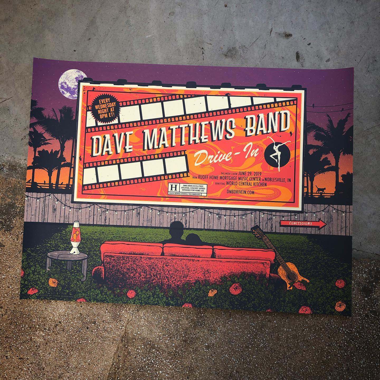 Dave Matthews Band poster by Status Serigraph