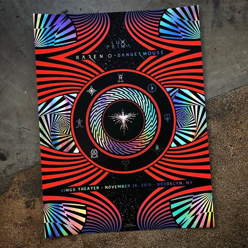 Karen O & Danger Mouse's Lux Prima poster by Status Serigraph