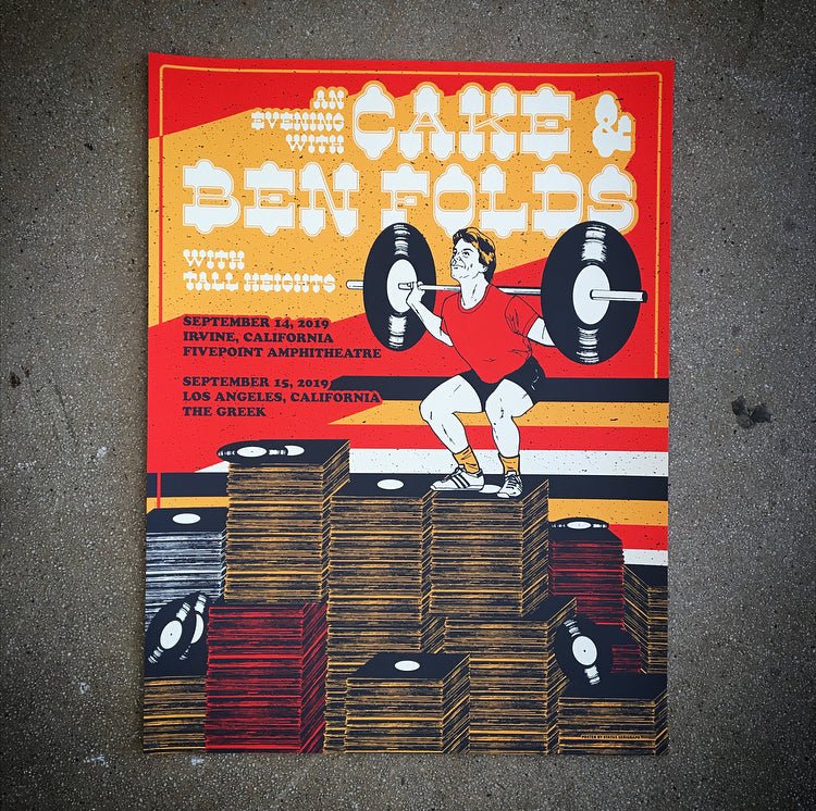 Cake and Ben Folds poster by Status Serigraph