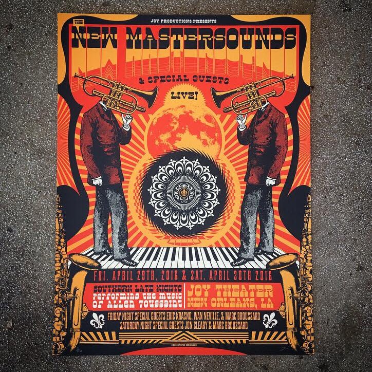 The New Mastersounds poster by Status Serigraph