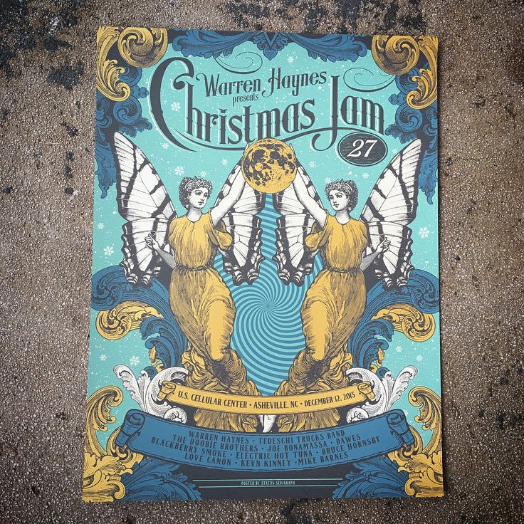 Warren Haynes Christmas Jam poster by Status Serigraph