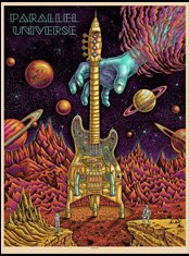 Fender Guitar Ad Titled Parallel Universe poster by Emek