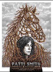 Patti Smith Barbed Wire Horses Set from Amsterdam, Netherlands Shows By Emek poster by Emek
