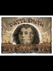 Patti Smith Susnet Horses Amsterdam, Netherlands poster by Emek
