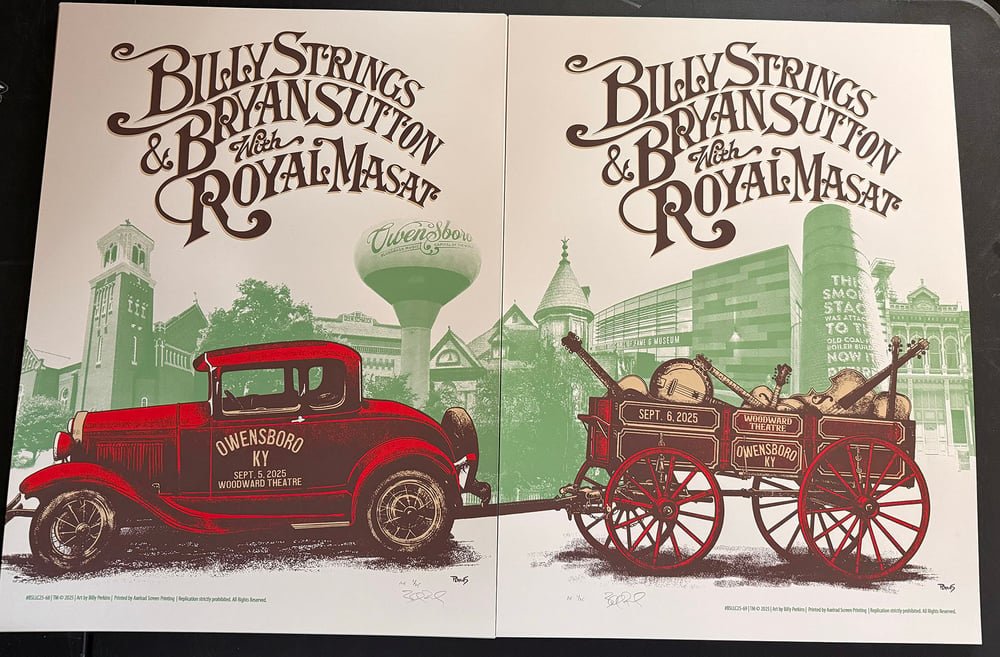 Billy Strings and Bryan Sutton poster by Billy Perkins