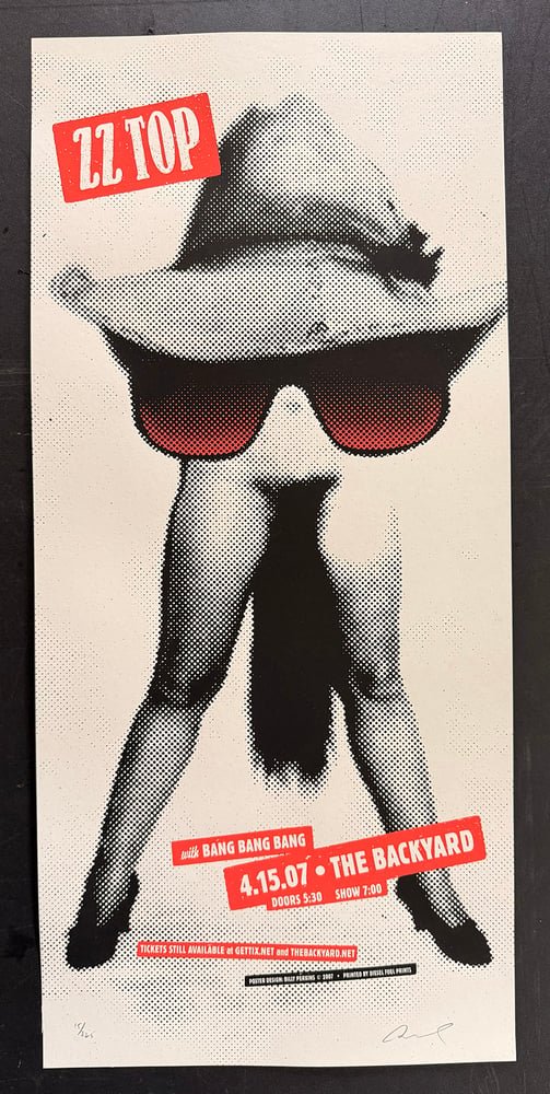 ZZ Top, Austin poster by Billy Perkins