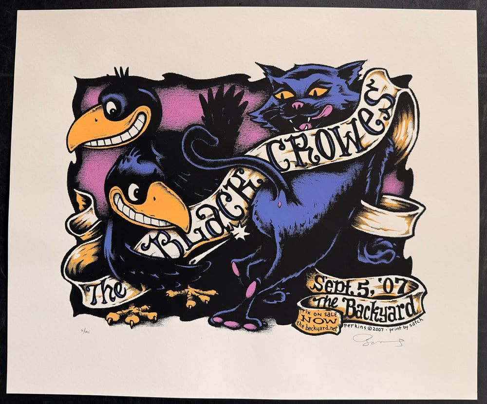 Black Crowes, Austin poster by Billy Perkins