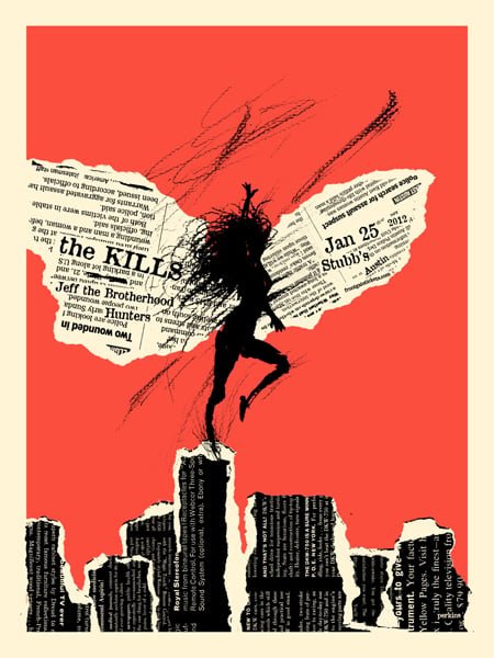 The Kills, Austin poster by Billy Perkins