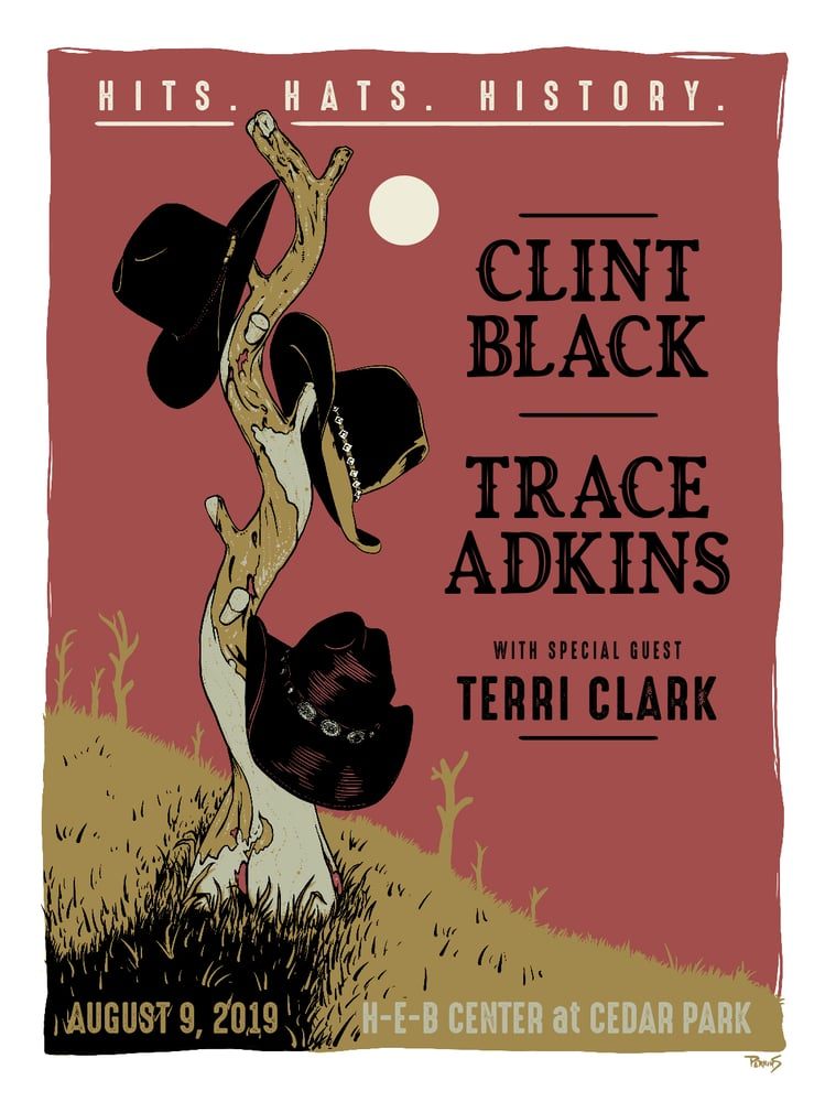 Clint Black, Trace Adkins poster by Billy Perkins