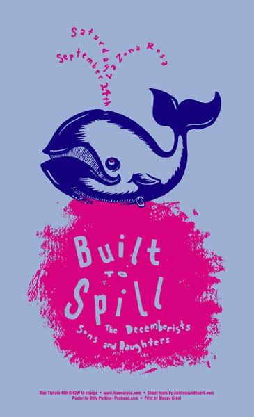 Built To Spill, The Decemberists poster by Billy Perkins