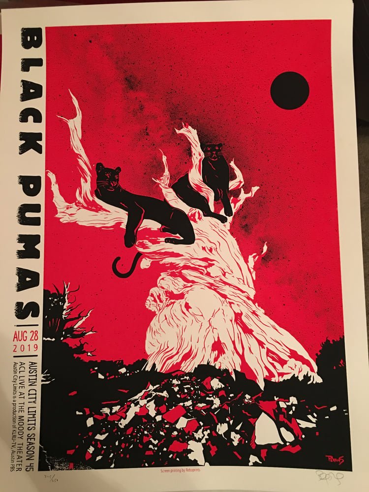 Black Pumas poster by Billy Perkins