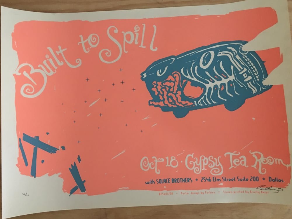 Built To Spill, Dallas poster by Billy Perkins