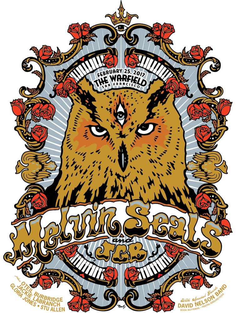 Melvin Seals and Jerry Garcia Band poster by Billy Perkins