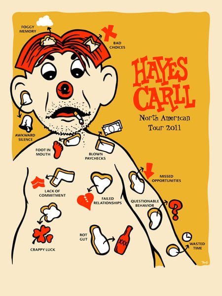 Hayes Carll poster by Billy Perkins