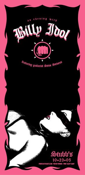 Billy Idol poster by Billy Perkins