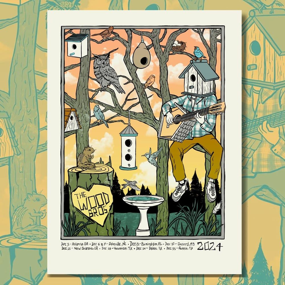 The Wood Bros. poster by Brian Bojo