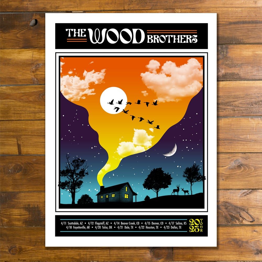 The Wood Brothers poster by Brian Bojo