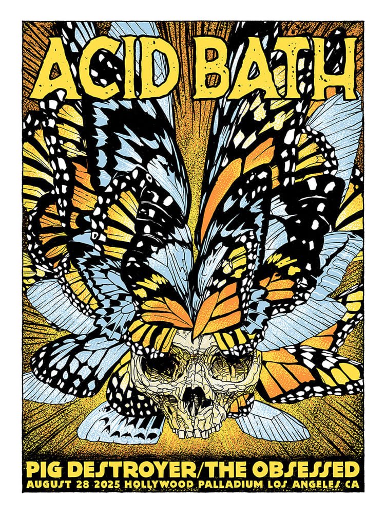 Acid Bath Silkscreen LA Gigposter poster by Brian Mercer