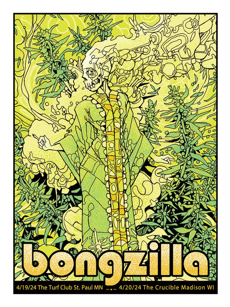 Bongzilla poster by Brian Mercer