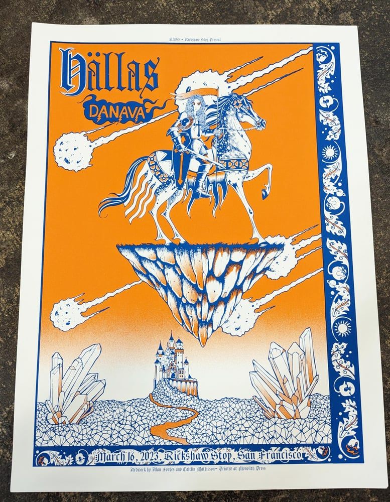 Hallas- Danava- The Rickshaw Stop poster by Caitlin Mattisson