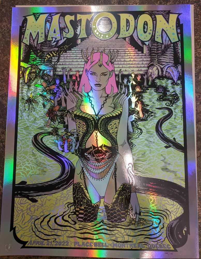 MASTODON- April 21 poster by Caitlin Mattisson