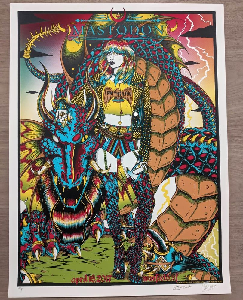 MASTODON at the Warfield SF poster by Caitlin Mattisson