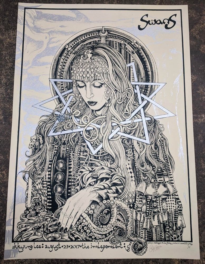 Swans, Okkyung Lee poster by Caitlin Mattisson