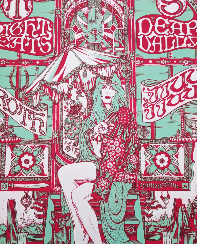 Temples, Desert Daze Caravan poster by Caitlin Mattisson