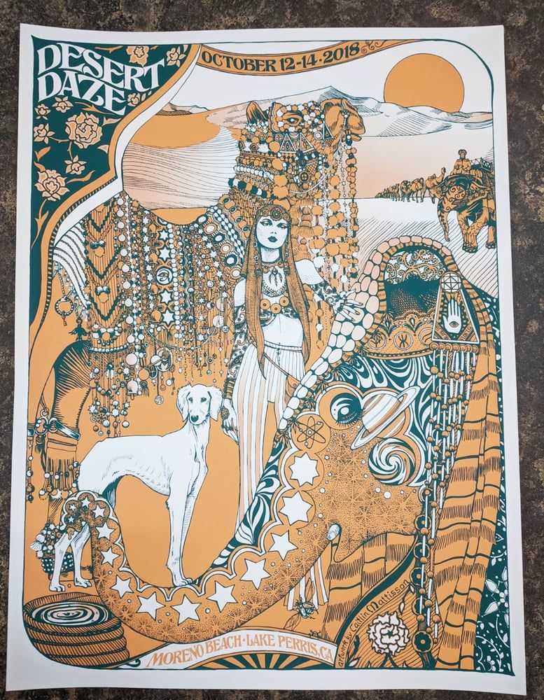 Desert Daze Oct 12-14 poster by Caitlin Mattisson