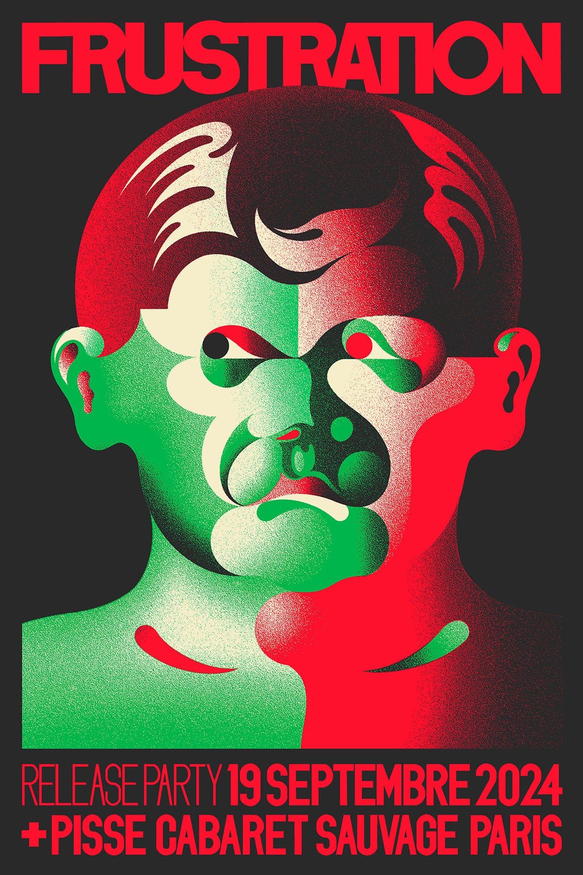 Frustration + Pisse Paris poster by Carlo Vivary
