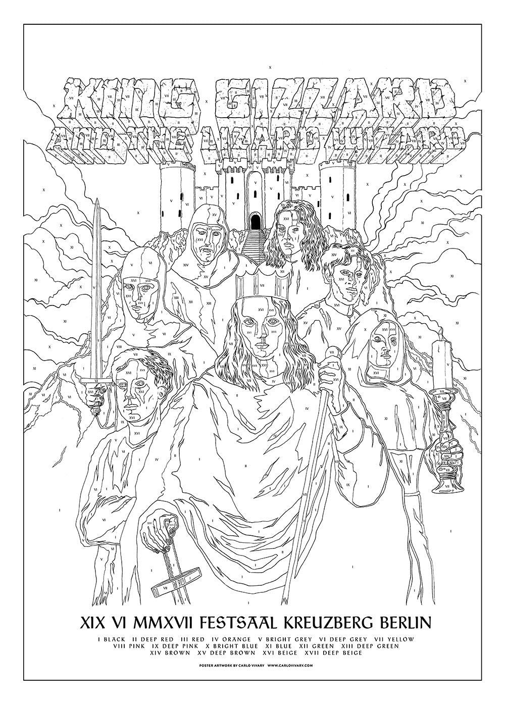King Gizzard & the Lizard Wizard poster by Carlo Vivary