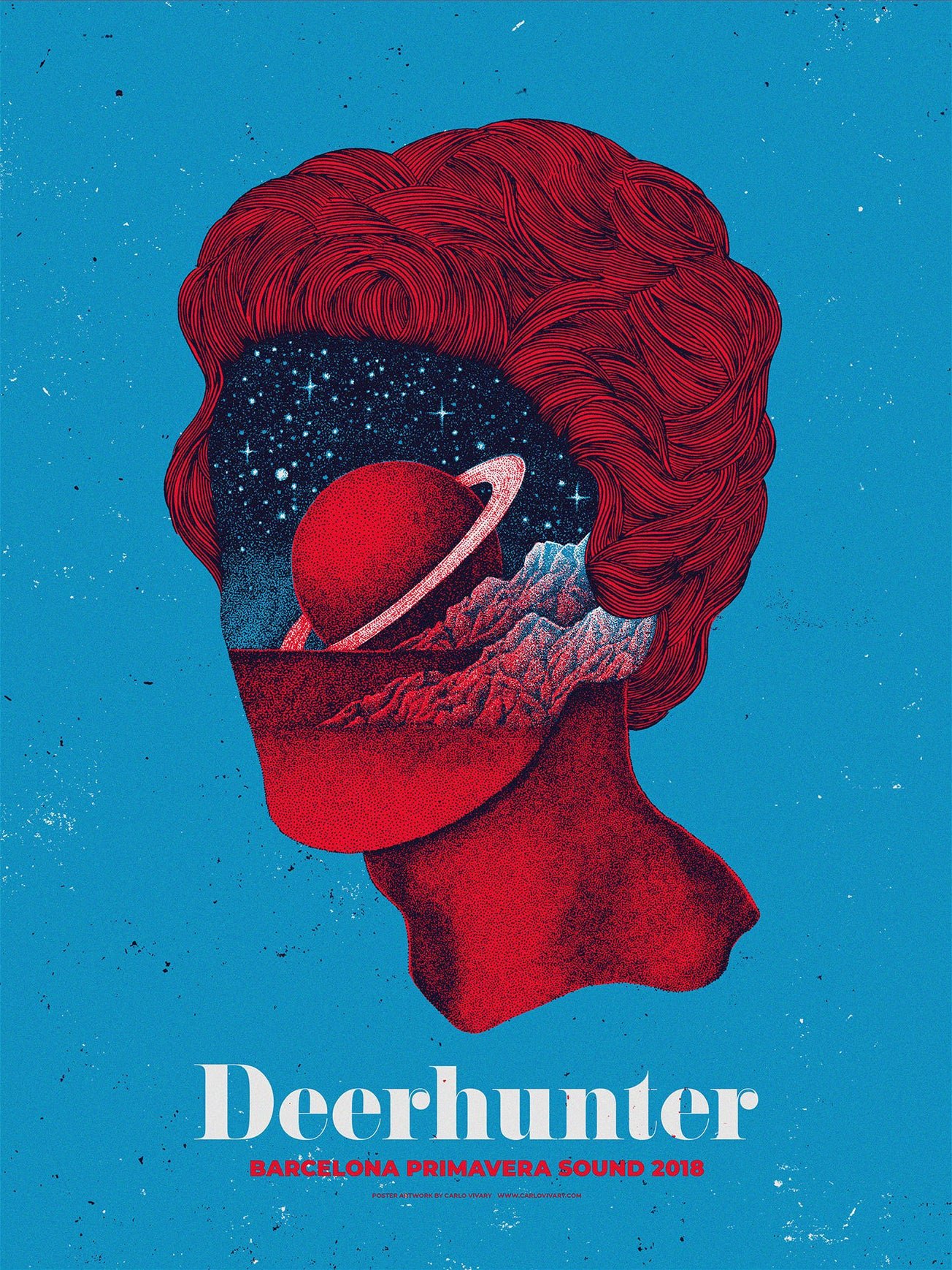 Deerhunter Primavera Sound poster by Carlo Vivary