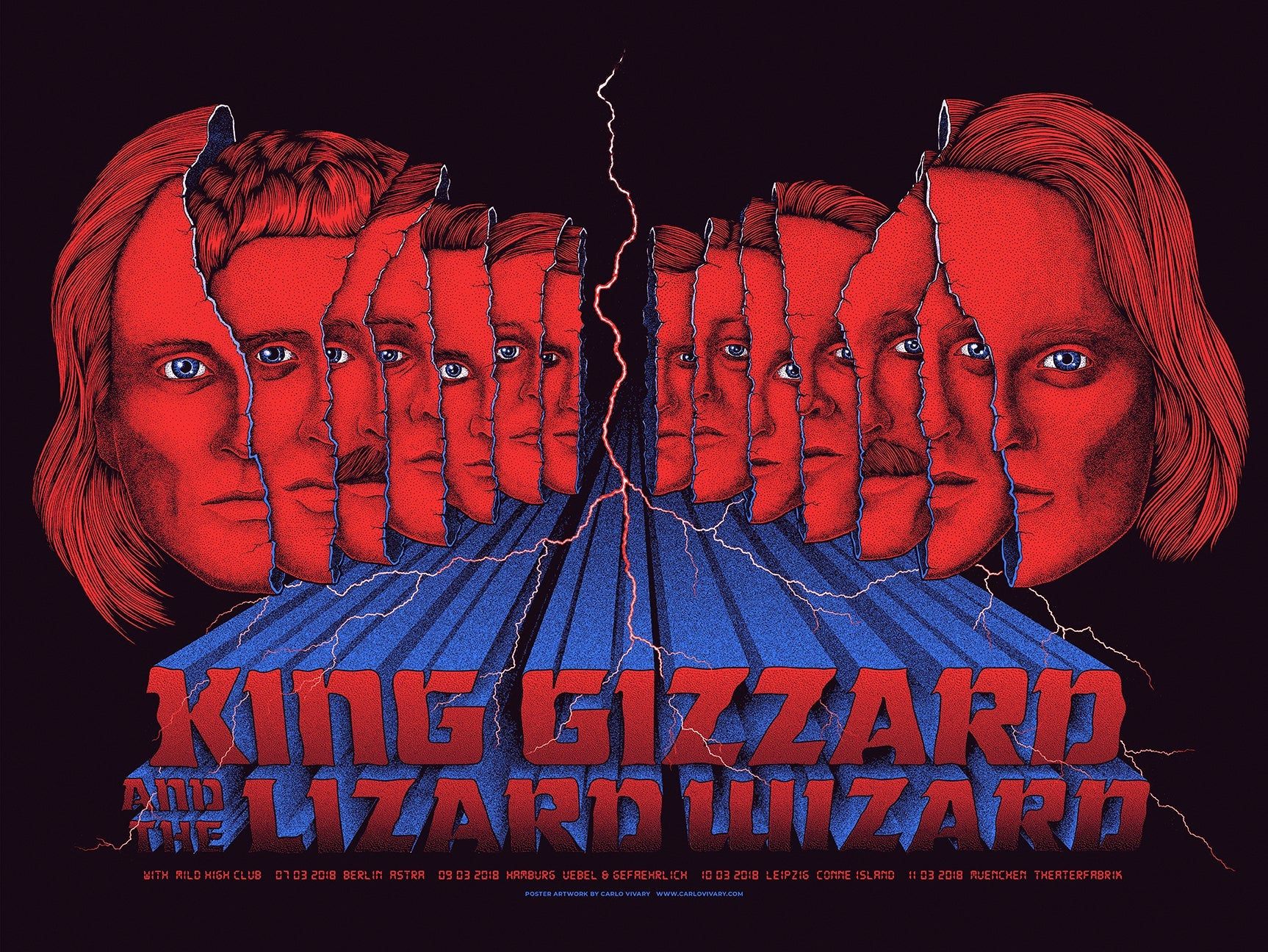 King Gizzard & the Lizard Wizard poster by Carlo Vivary