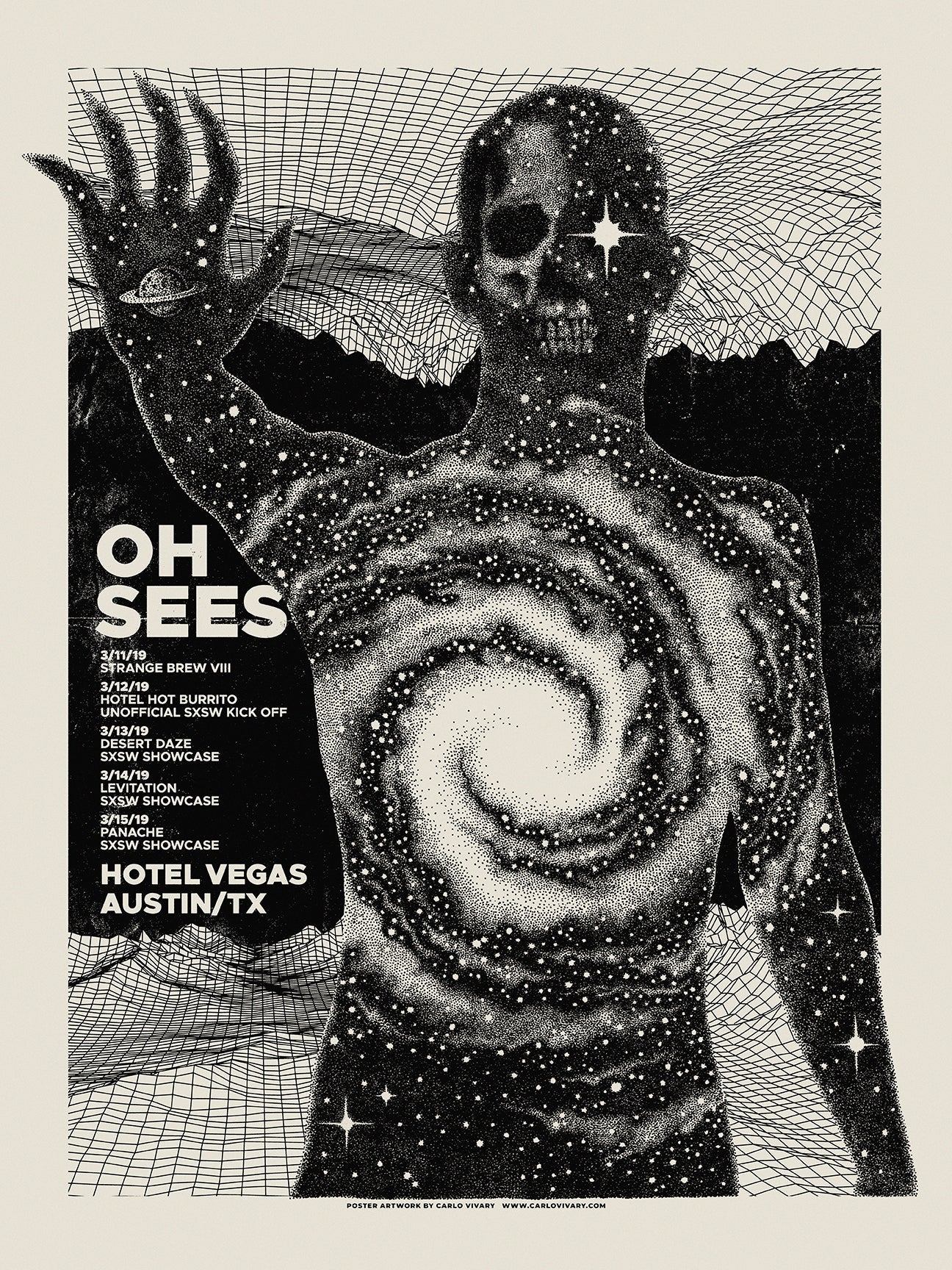 Oh Sees poster by Carlo Vivary
