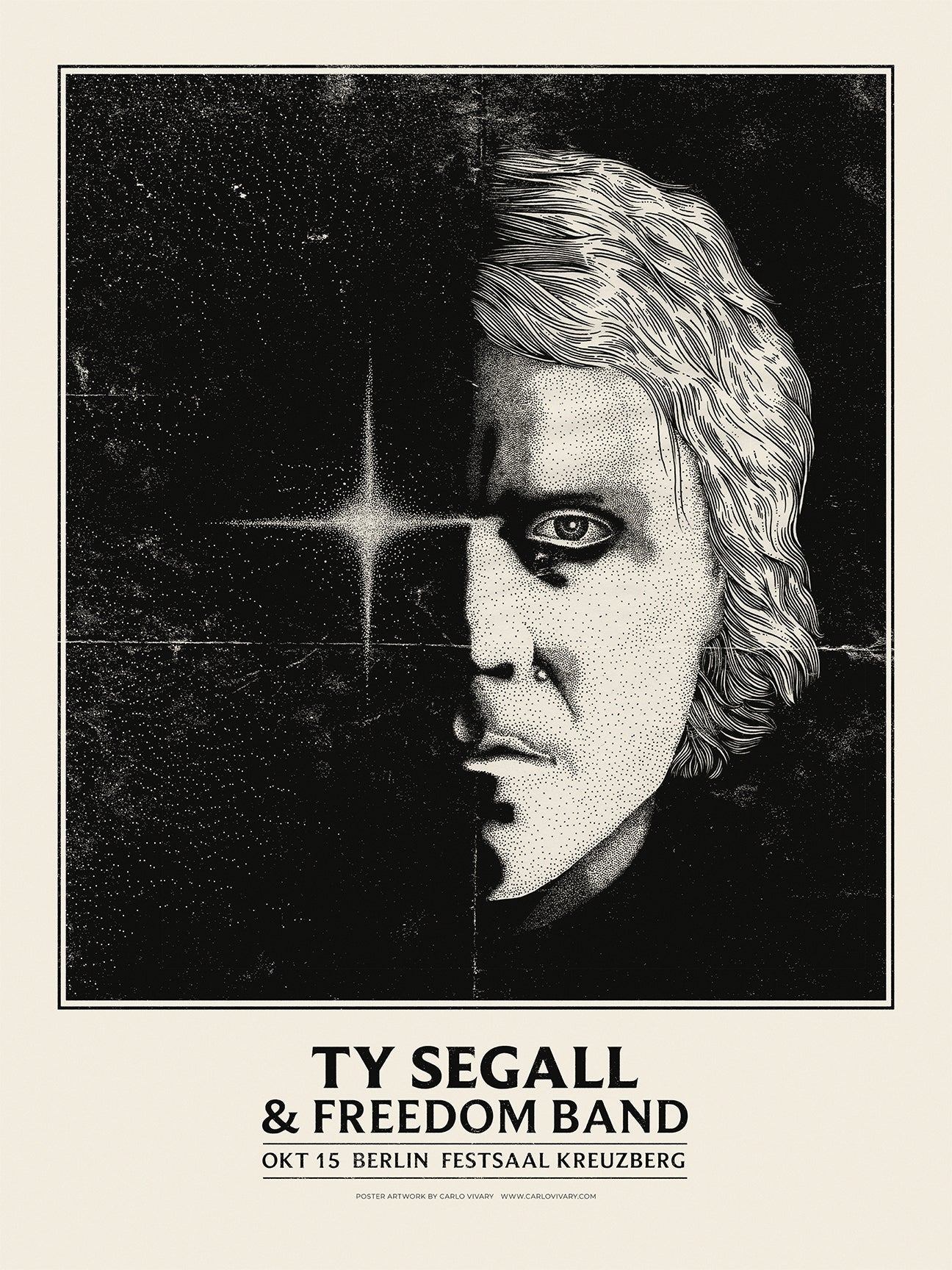 Ty Segall poster by Carlo Vivary